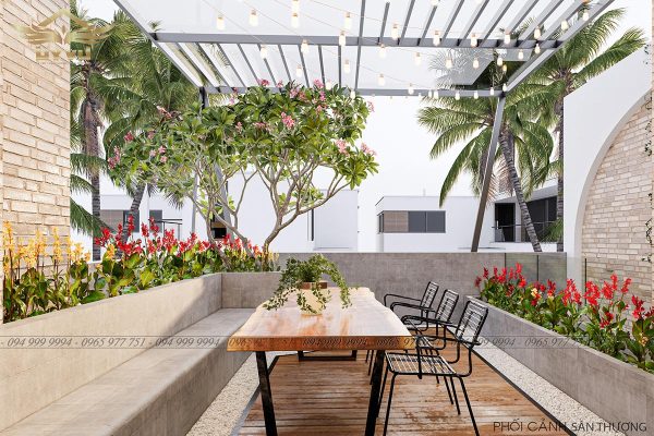 Nhà anh Hà - Phối cảnh sân thượng