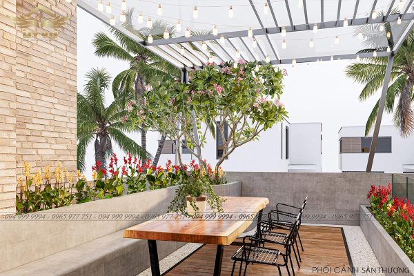 Nhà anh Hà - Phối cảnh tầng thượng