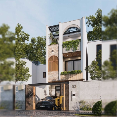 Phối cảnh nhà anh Hợp - Hòa Xuân