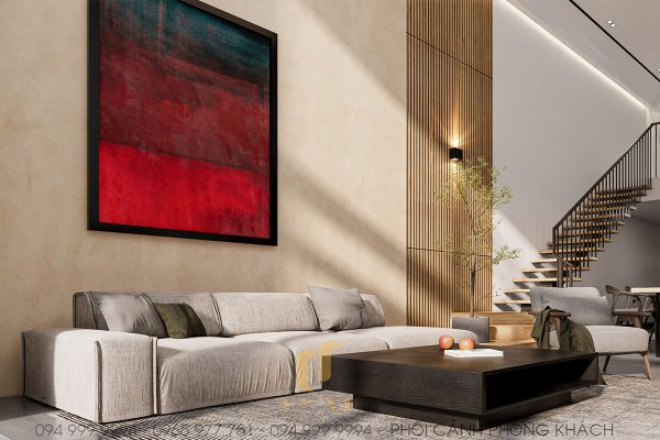 Phối cảnh nhà chú Lanh - Phòng khách