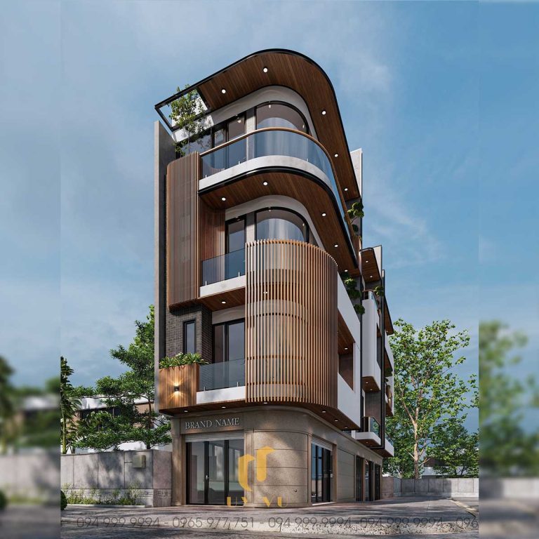 Phối cảnh mặt tiền nhà Chú Thái