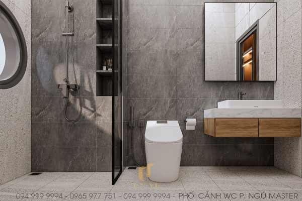 Phối cảnh WC phòng Master