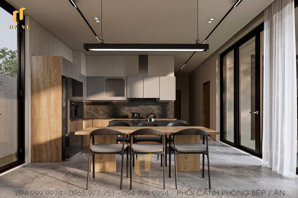 Phối cảnh bếp ăn Anh Vỹ