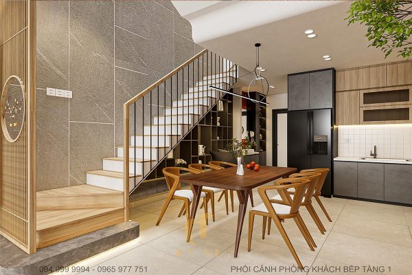 Nhà anh Hợp - Phối cảnh cầu thang