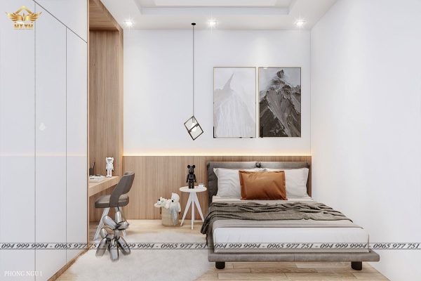 Phối cảnh phòng ngủ 1 biệt thự chị Thương