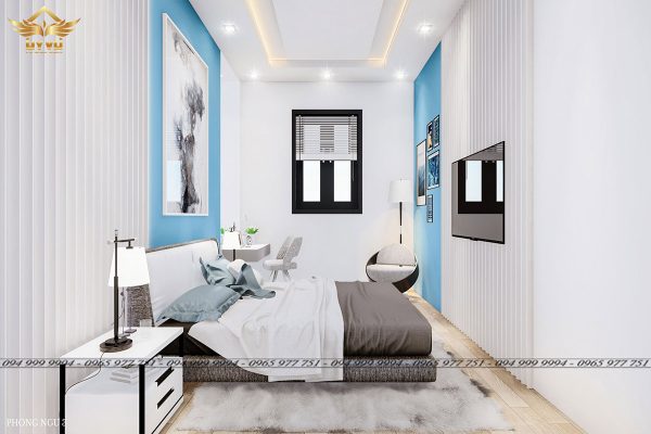Phối cảnh phòng ngủ 3 view 1 biệt thự chị Thương