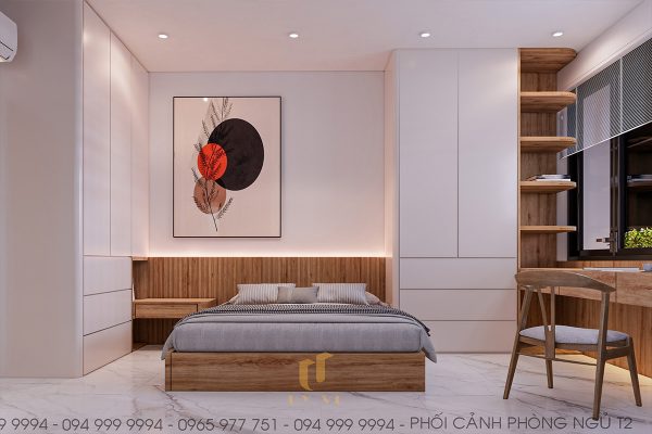 Nhà thầy Hải - phối cảnh phòng ngủ t2