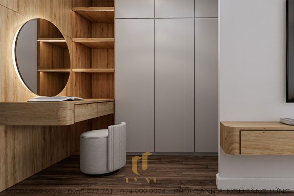Phối cảnh phòng ngủ tầng lửng - Nhà phố chú Lanh