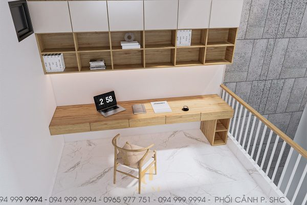 Phối cảnh phòng SHC nhà anh Ngọc