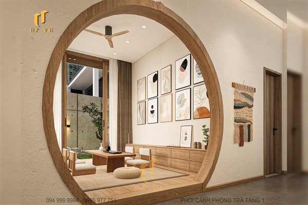 Phối cảnh phòng trà tầng 1