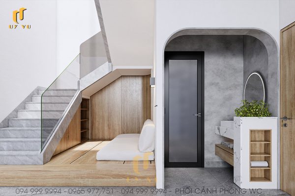Phối cảnh phòng WC bieetji thự anh Vỹ