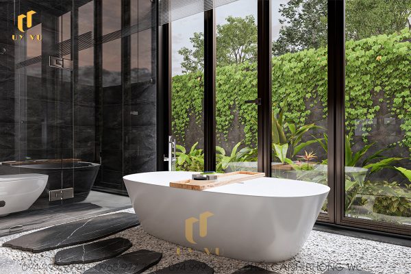 Phối cảnh phòng WC biệt thự anh Vỹ