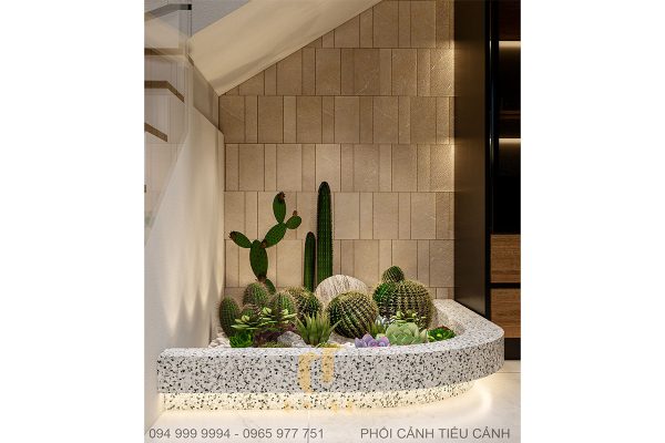 Tiểu cảnh xanh mang lại độ thẩm mỹ cao cho căn nhà