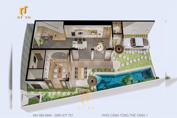 Phối cảnh tổng thể tầng 1