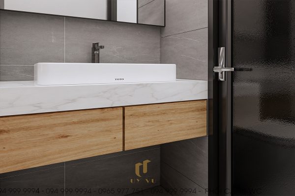 Phối cảnh WC - nhà thầy Hải