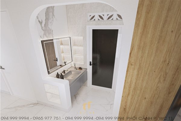 Phối cảnh WC T1 - Nhà anh Ngọc