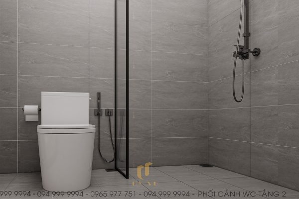 Nhà vệ sinh mẫu nhà H'House 2 tầng Đà Nẵng thiết kế hiện đại, tinh tế