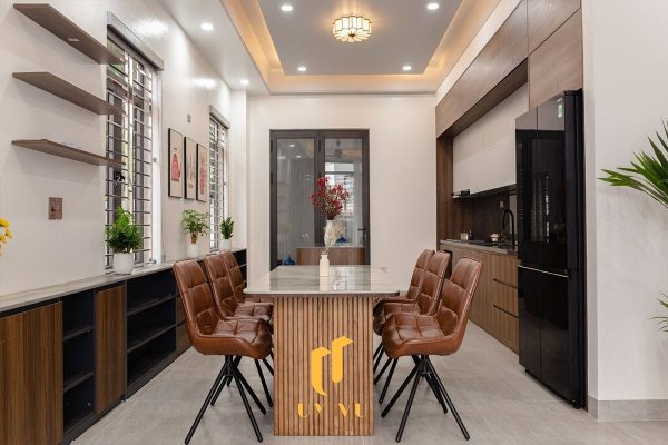 Phòng bếp, ăn rộng rãi biệt thự chị Kiều Hương