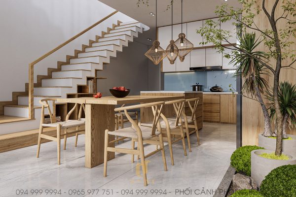 Phòng bếp công trình nhà phố nhà anh Phát