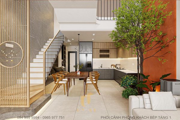 Nhà anh Hợp - Phối cảnh phòng bếp