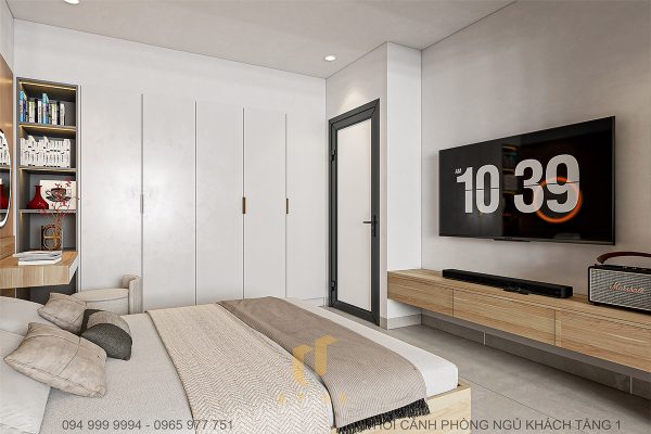 Nhà anh Hợp - Phối cảnh phòng ngủ T1