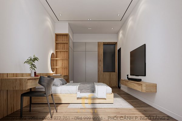 Phòng ngủ tầng 2 nhà chú Lanh