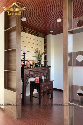 Không gian sang trọng, đẳng cấp của nhà chị Hương Phòng thờ nhà chị Hương