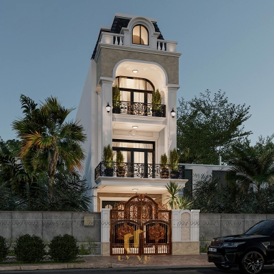 Nhà cô Thọ - Thiết kế Tân cổ điển Thiết kế mặt tiền nhà cô Thọ