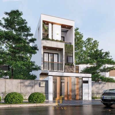 Mẫu nhà phố P'House 3 tầng hiện đại Đà Nẵng với thiết kế tối giản