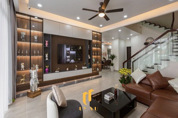 Toàn cảnh phòng khách biệt thự chị Kiều Hương