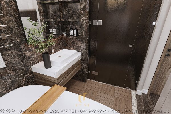 Lavabo WC phòng ngủ master