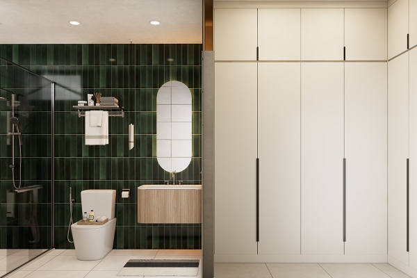 Phòng WC và khu vực thay đồ tại phòng ngủ của con