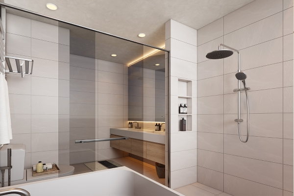 Không gian phòng WC khép kín tại phòng ngủ master