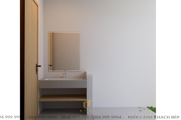 Phối cảnh WC tầng 1 - nhà anh Hưng Đà Nẵng