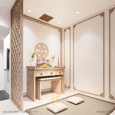 Phối cảnh phòng thờ nhà Nam Duyên tầng 3