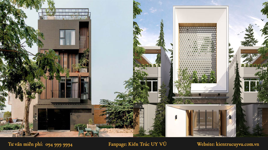 Mẫu thiết kế nhà 3 tầng kết hợp giếng trời