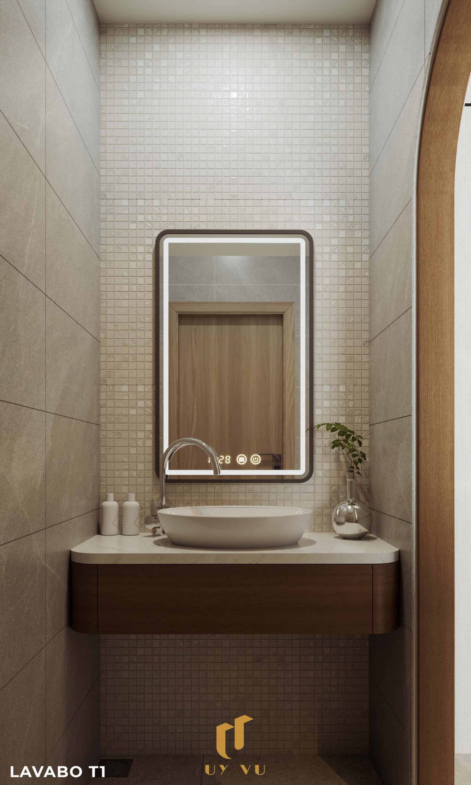 Nhà Chị Xuân Đà Nẵng | Hiện Đại, Tinh Tế Và Đầy Cảm Xúc Phối cảnh khu vực lavarbo nhà chị Xuân Đà Nẵng