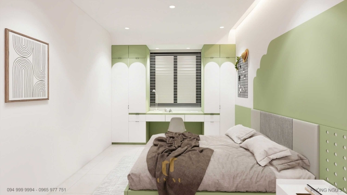 Phối cảnh phòng ngủ 3 nhà Nam Duyên
