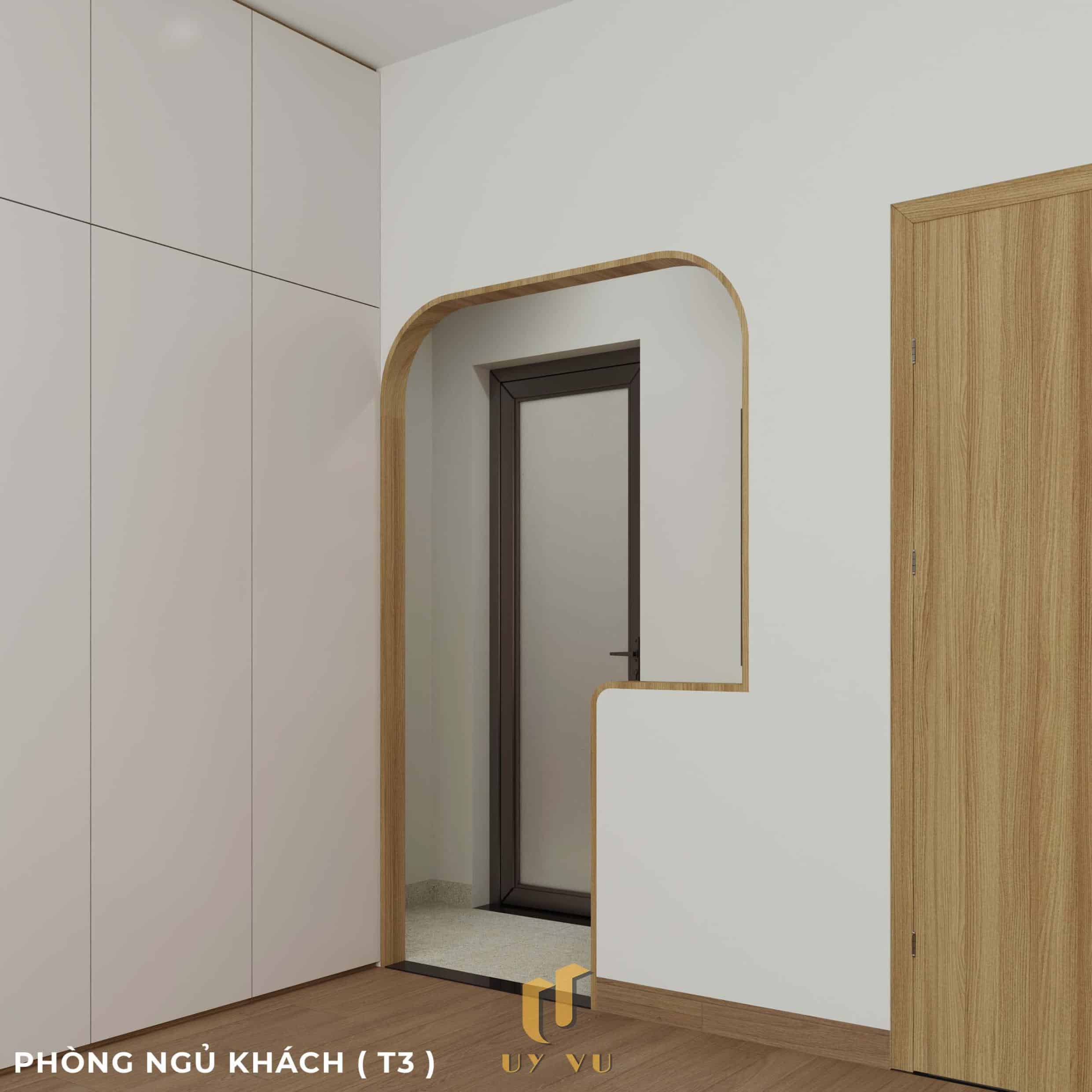 Nhà Chị Xuân Đà Nẵng | Hiện Đại, Tinh Tế Và Đầy Cảm Xúc Phối cảnh phòng ngủ khách nhà chị Xuân Đà Nẵng