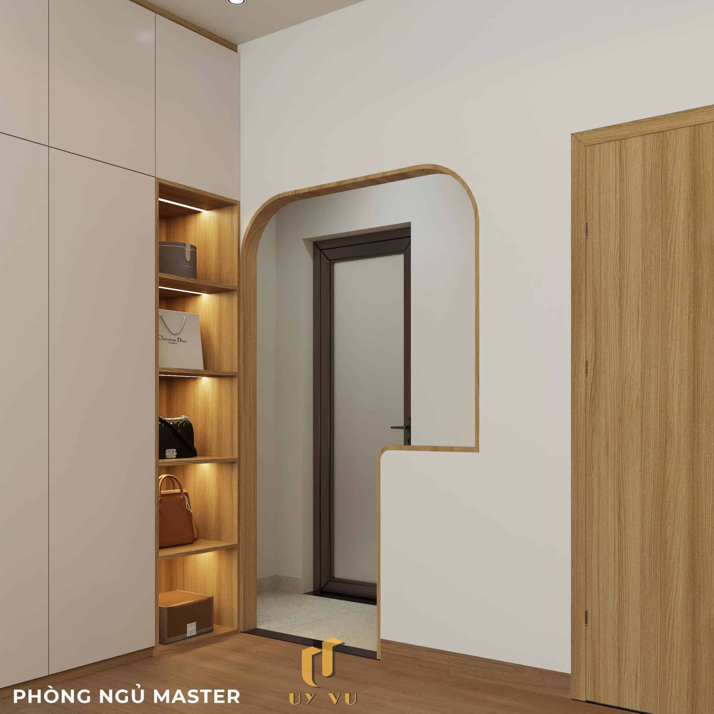 Nhà Chị Xuân Đà Nẵng | Hiện Đại, Tinh Tế Và Đầy Cảm Xúc Phối cảnh phòng ngủ master nhà chị Xuân Đà Nẵng