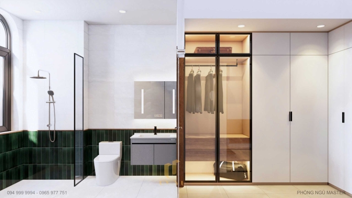 WC và phòng thay đồ ở phòng ngủ Master