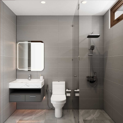 WC phòng ngủ 1 tầng 1 - nhà chị Mai Lạng Sơn