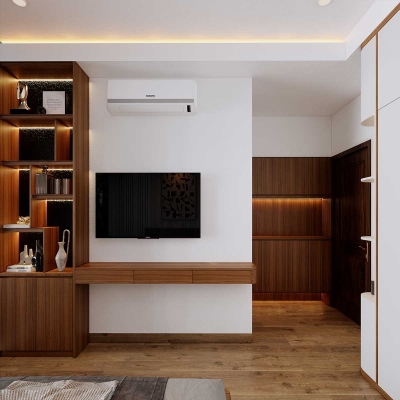 Không gian phòng ngủ 2 tầng 2 - nhà chị Mai