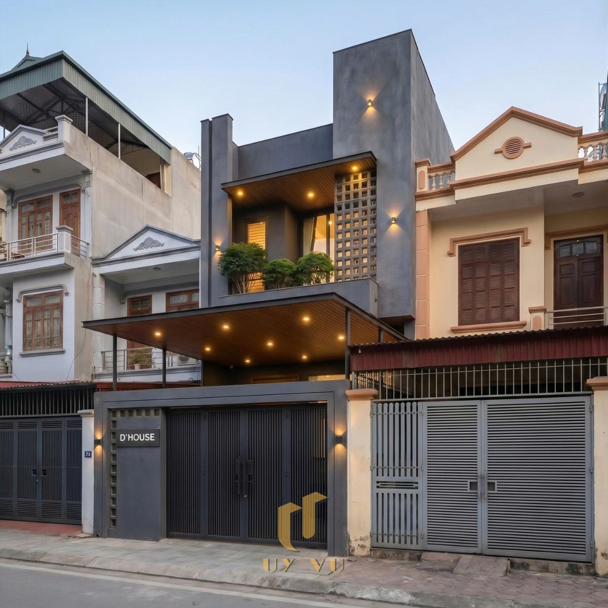 D' House Hội An - Mặt Tiền Tối Giản Nhưng Đậm Chất Riêng Phối cảnh mặt tiền D's house Hội An