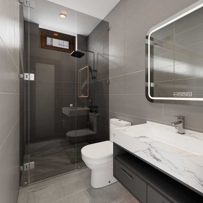 Phối cảnh WC phòng ngủ 2 view 1 - Nhà chị Mai Lạng Sơn