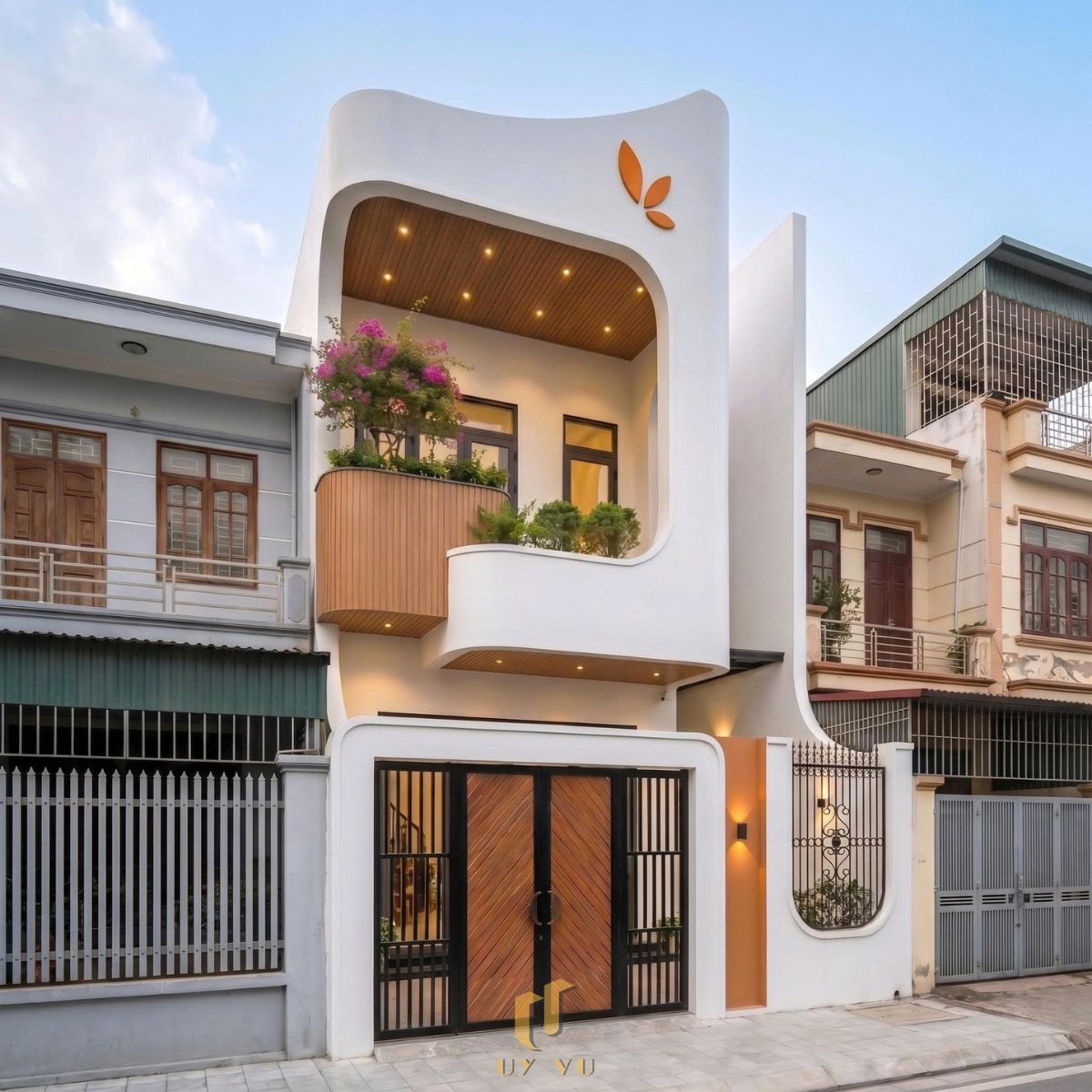 Tối ưu không gian sống với thiết kế nhà chị Hà - Hà Tĩnh Phối cảnh thiết kế mặt tiền nhà chị Hà - Hà Tĩnh