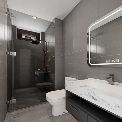 Phối cảnh WC phòng ngủ 3 view 1 - Nhà chị Mai Lạng Sơn