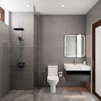 Phối cảnh WC phòng ngủ 3 view 2 - Nhà chị Mai Lạng Sơn