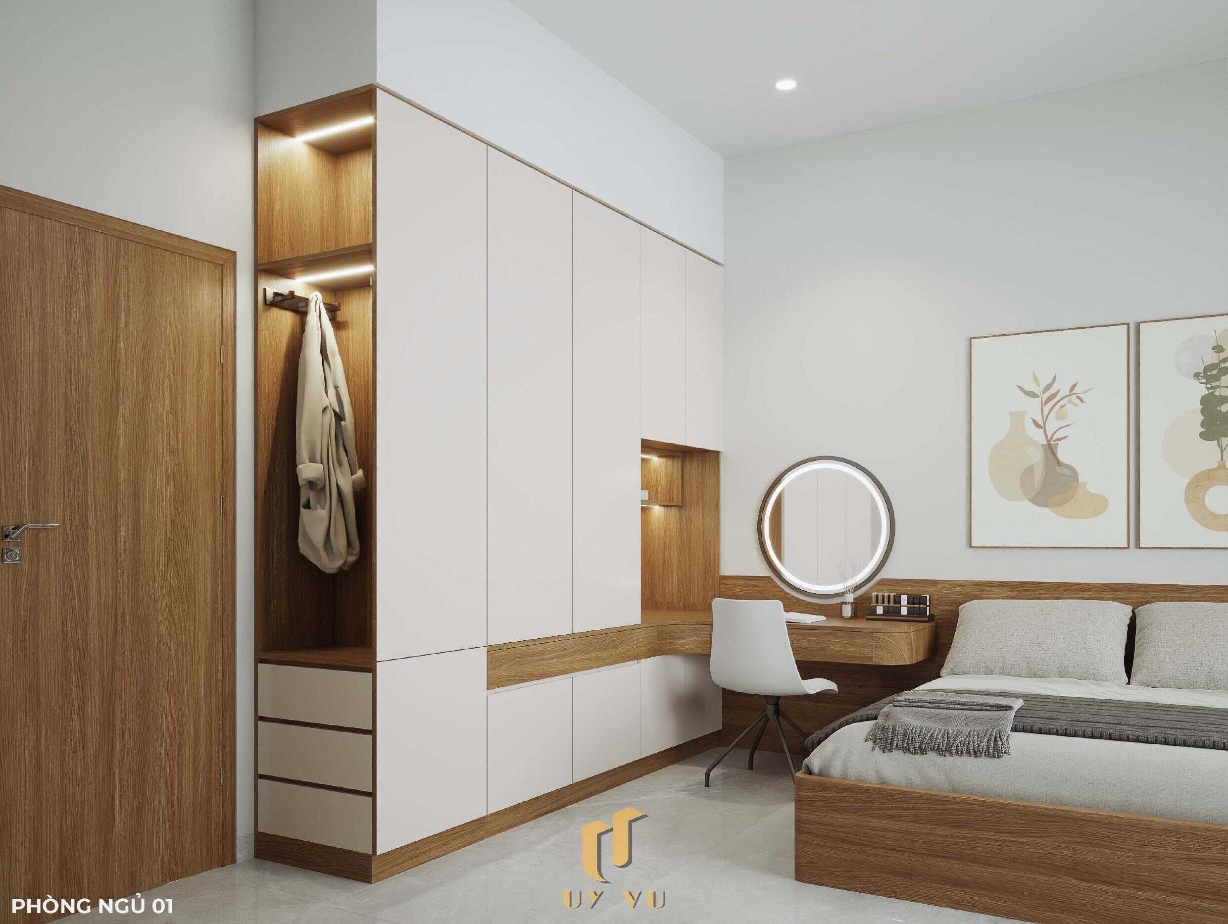 Tối ưu không gian sống với thiết kế nhà chị Hà - Hà Tĩnh phoi canh khong gian phong ngu 1 nha chi ha