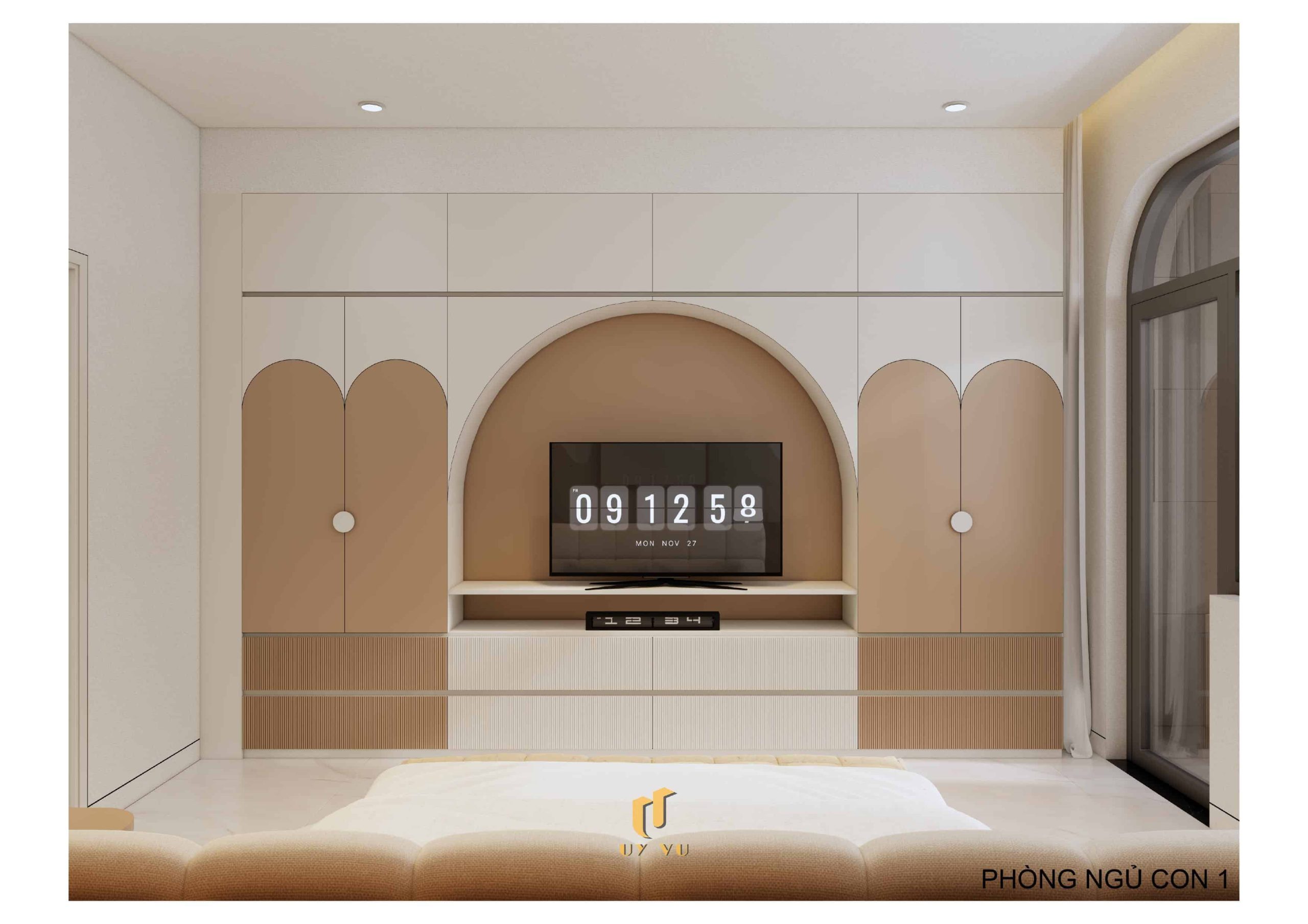 H's House - Từ ánh sáng tự nhiên đến cảm xúc trọn vẹn mỗi ngày Phối cảnh phòng ngủ con 1 nhà anh Hiếu Đà Nẵng